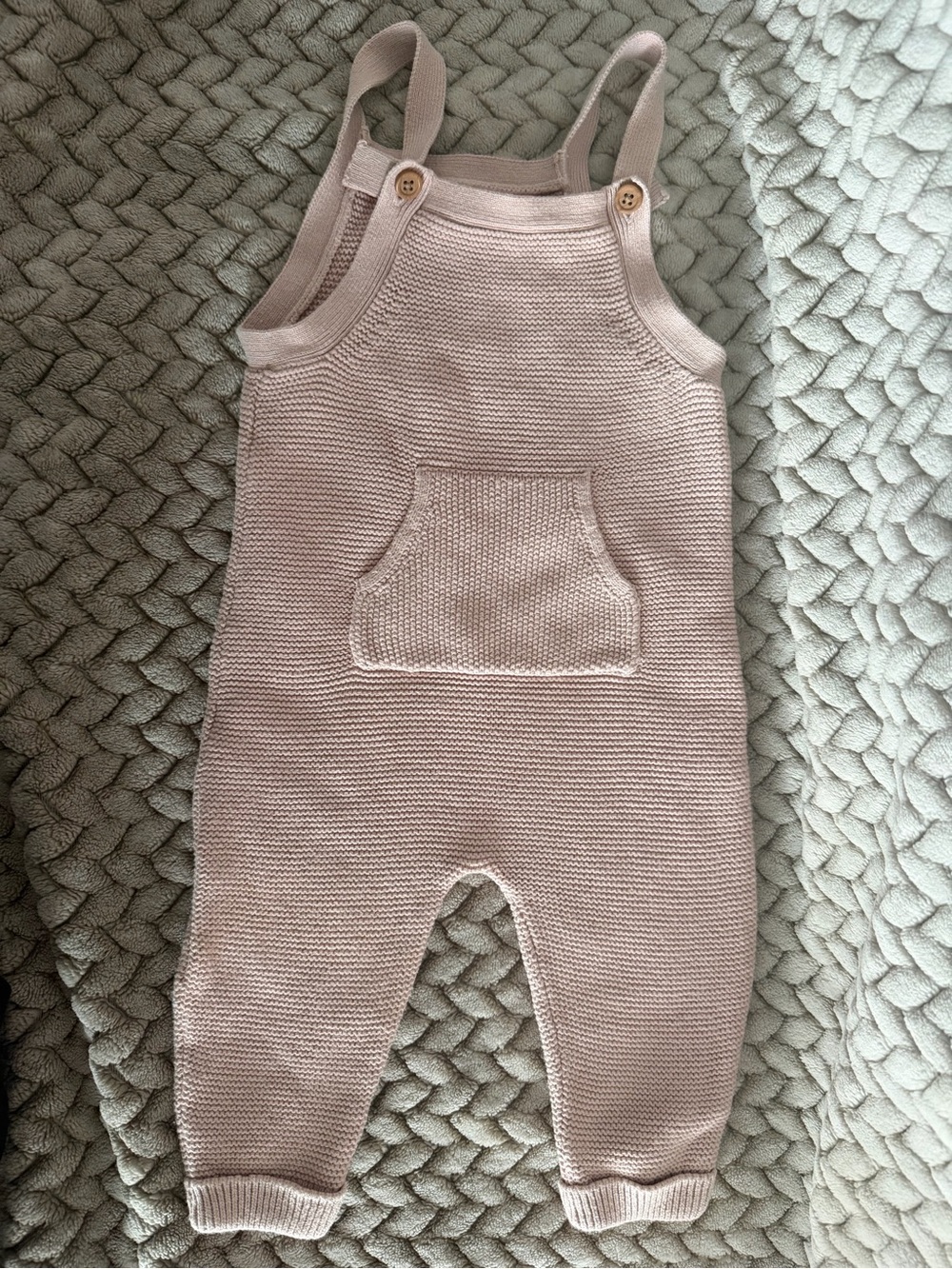 Carter's Knit Overalls in Light Pink